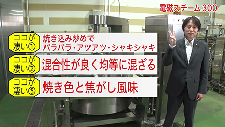 電磁スチーム300焼き込み炒め機械説明